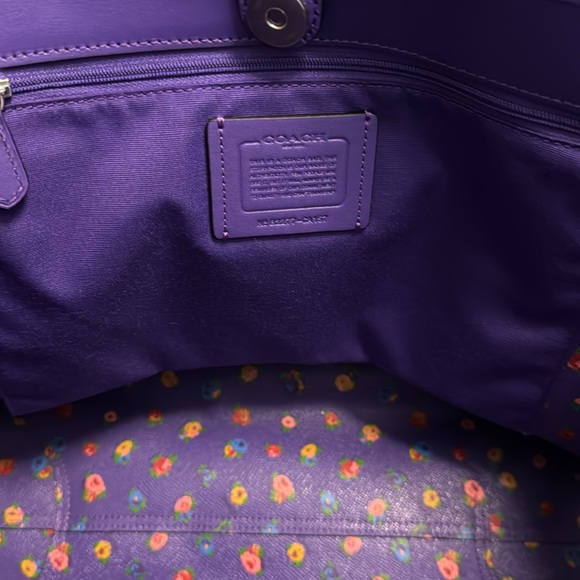 COPY - New with tags purple coach signature city tote( NOT SOLD) - Picture 6 of 8